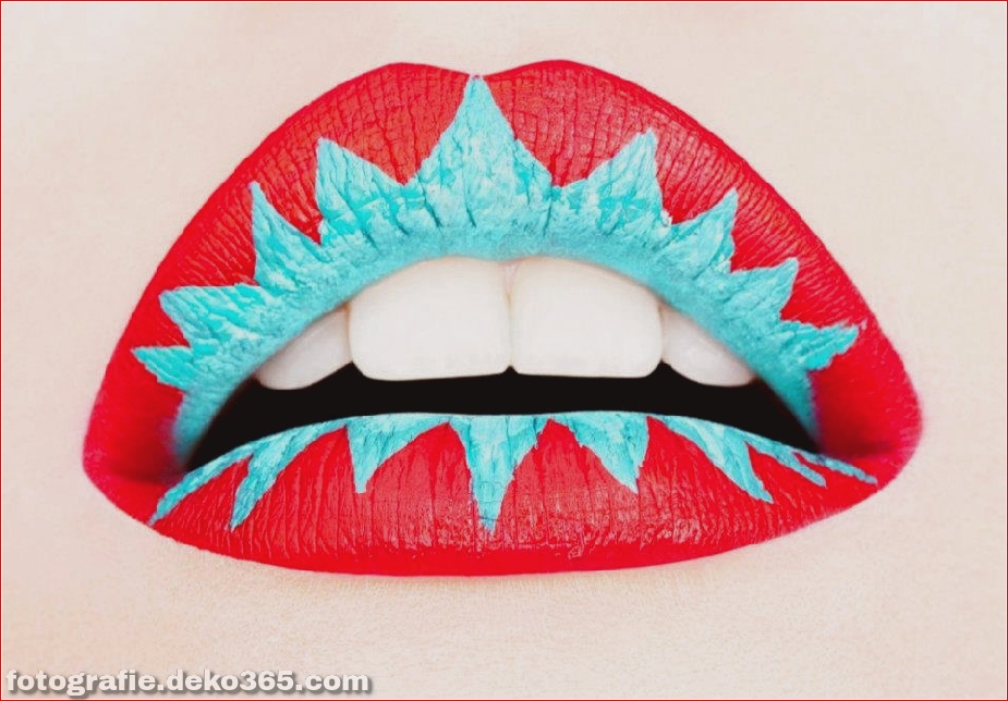 contrast color lips art 
