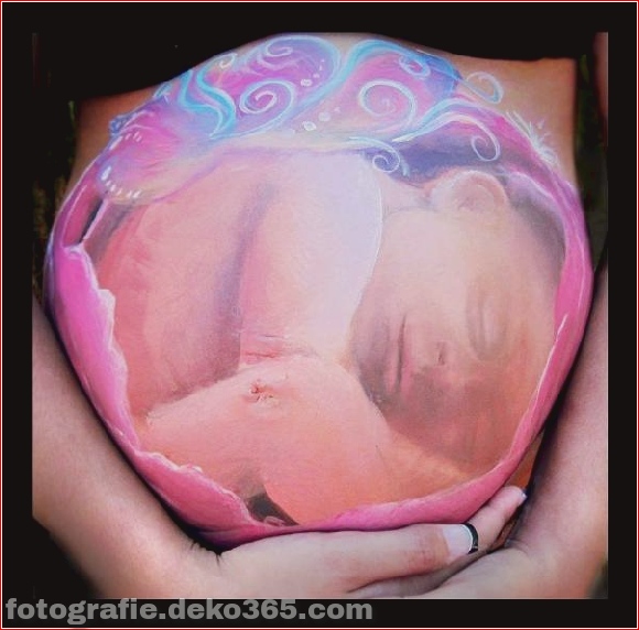 Fantastische Körperbilder auf schwangeren Bäuchen (1)