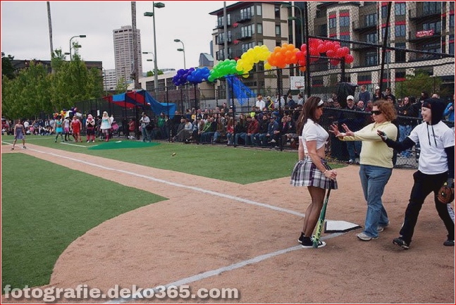Softball - lesbians against transvestites. Seattle, WA.